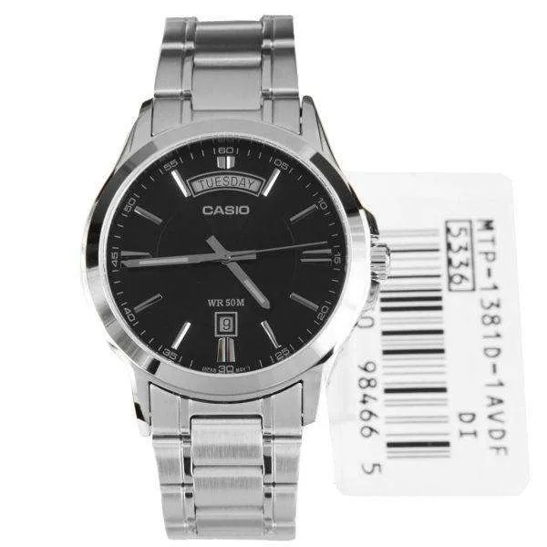 Casio MTP-1381D-1AVDF Silver Stainless Watch for Men