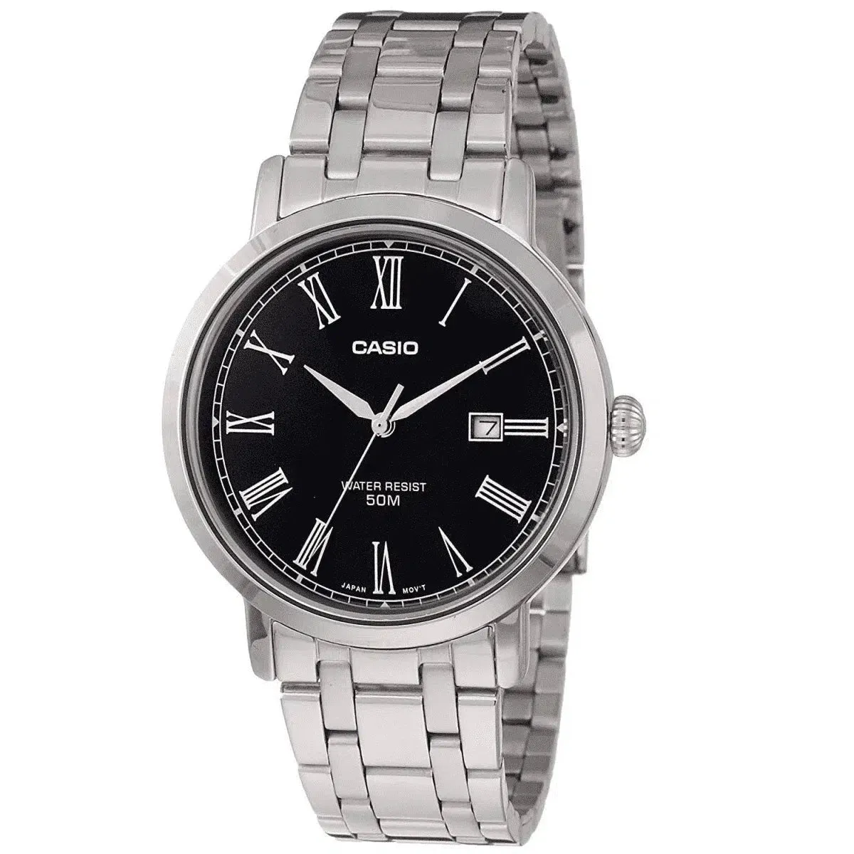 Casio MTP-E149D-1B Silver Stainless Watch for Men