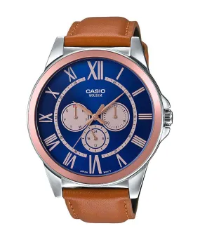 Casio MTP-E318L-2BVDF Brown Leather Strap Watch for Men