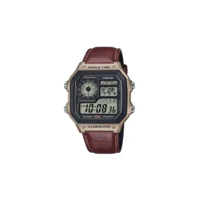 Casio Standard Brown Leather AE-1200WHL-5AVDF