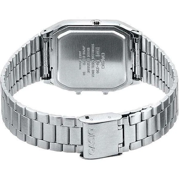 Casio Vintage AQ-230A-7D Silver Stainless Watch Unisex