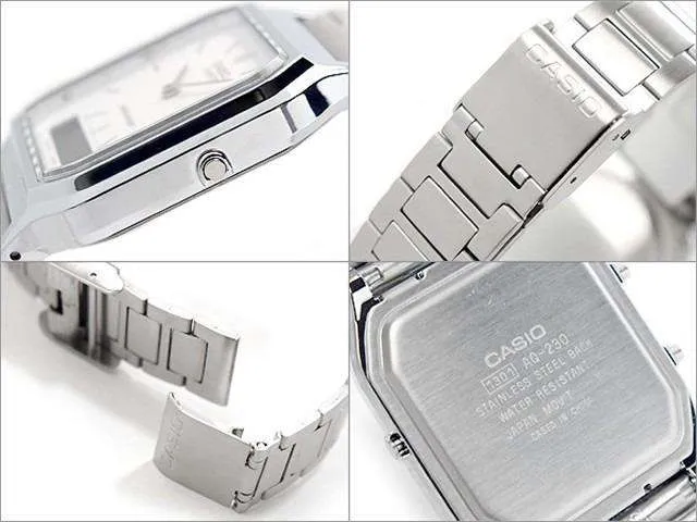 Casio Vintage AQ-230A-7D Silver Stainless Watch Unisex