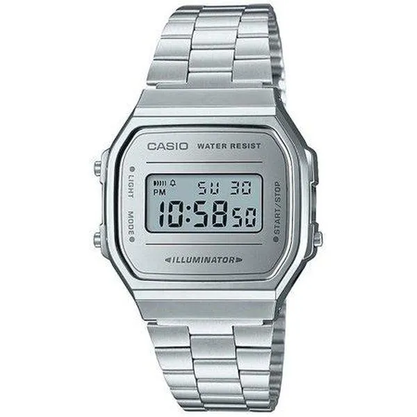 Casio Vintage Collection Digital Watch A168WEM-7VT Silver - Silver