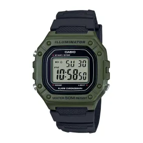 Casio W-218H-3A Green Resin Watch for Men