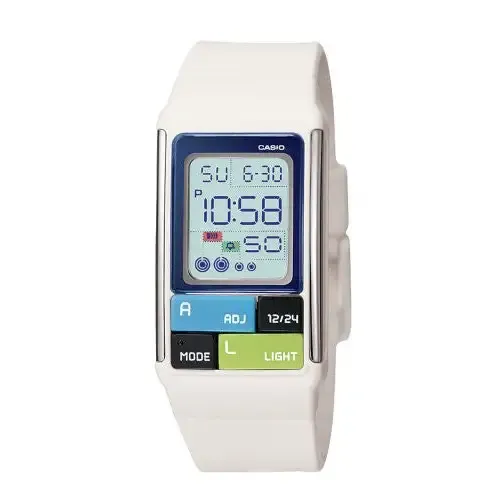 CASIO WOMEN'S POP TONE WHITE DIGITAL WATCH LDF50-7