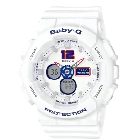 Casio Women's Watch - Baby-G White and Grey Analog-Digital Dial Strap | BA120TR-7B