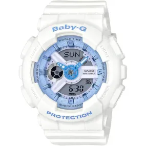 Casio Women's Watch - Baby-G World Time White Strap Analog-Digital | BA-110BE-7ACR