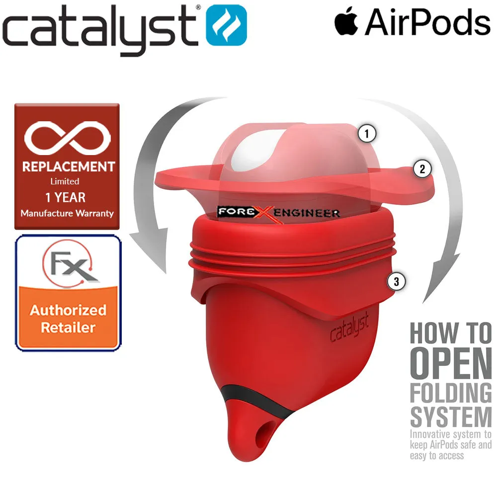 Catalyst Waterproof Case for Airpods - 1 meters deep with 1.2 meters drop protection - Flame Red Color