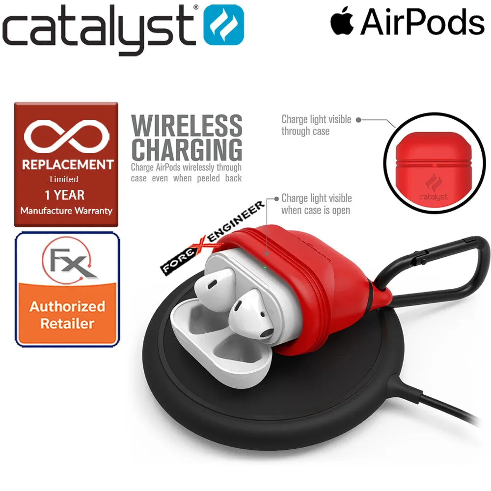 Catalyst Waterproof Case for Airpods - 1 meters deep with 1.2 meters drop protection - Flame Red Color