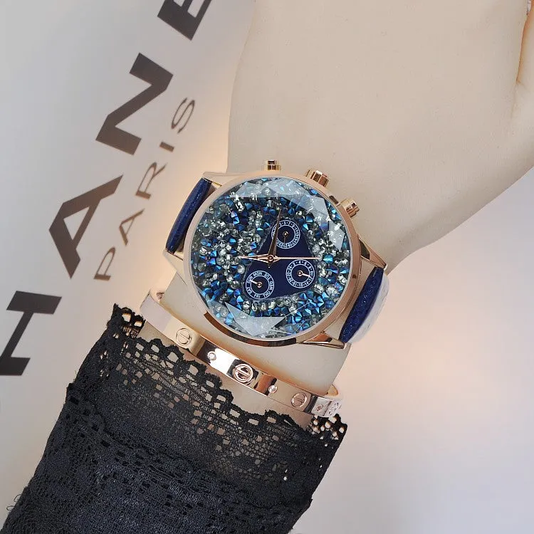 Charming Starry Large Dial Women's Watch