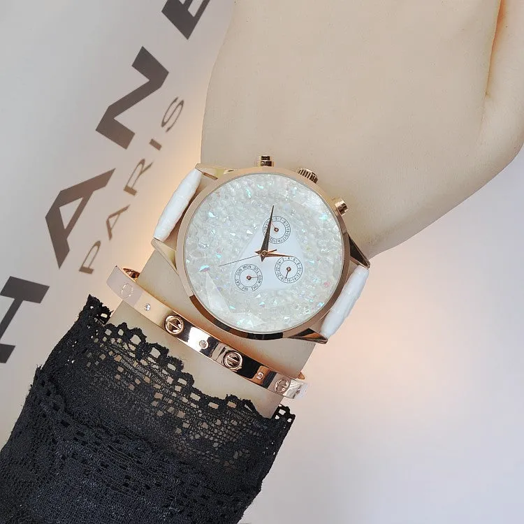 Charming Starry Large Dial Women's Watch