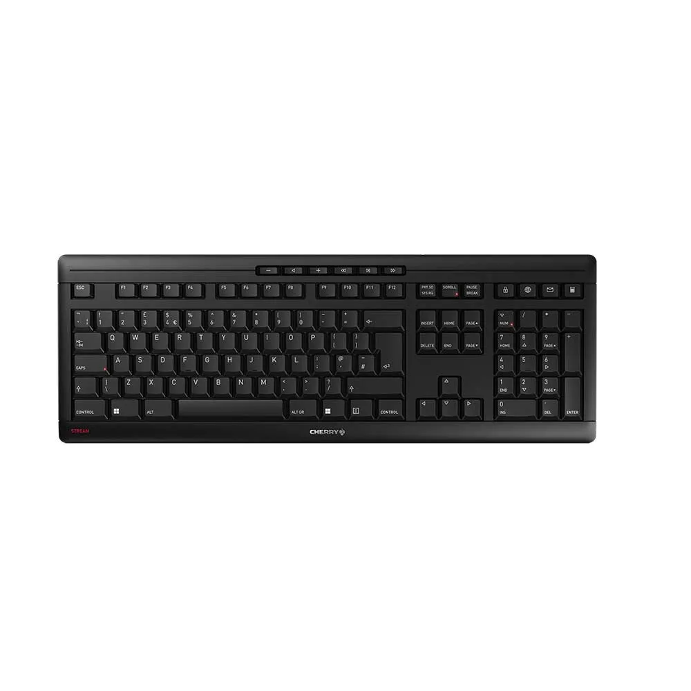 CHERRY Stream Wireless keyboard Universal RF Wireless   USB QWERTY UK English Black