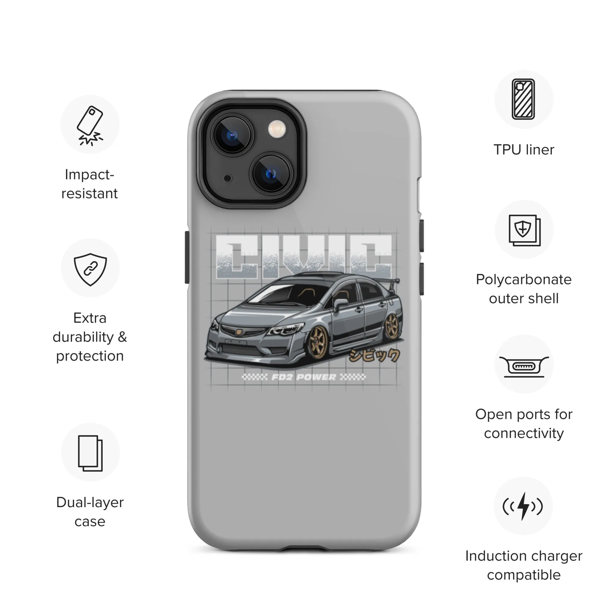 Civic FD Premium Car Culture iPhone Case