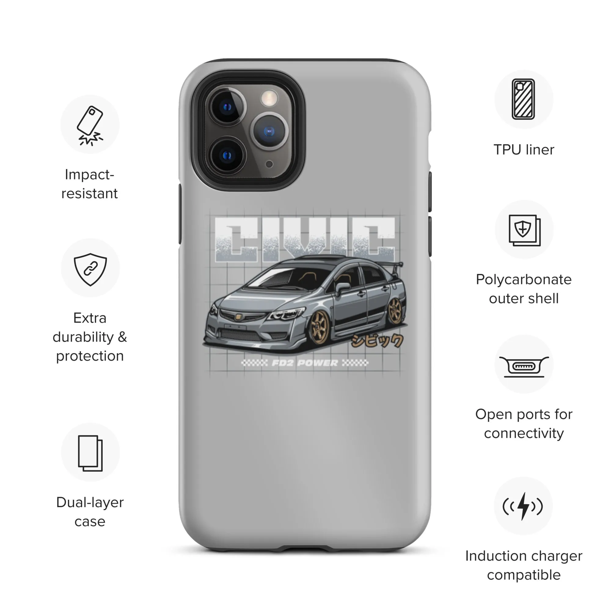 Civic FD Premium Car Culture iPhone Case