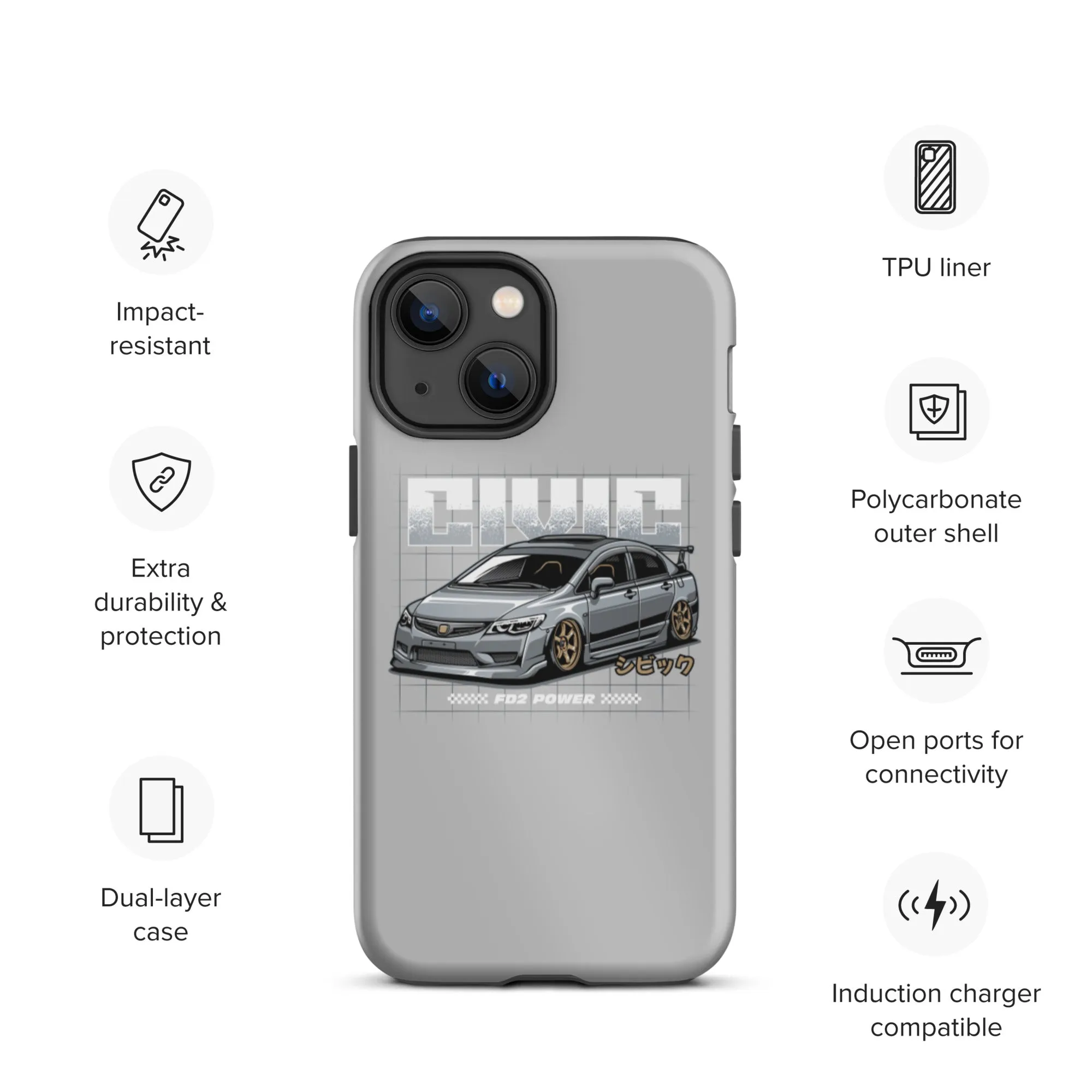 Civic FD Premium Car Culture iPhone Case