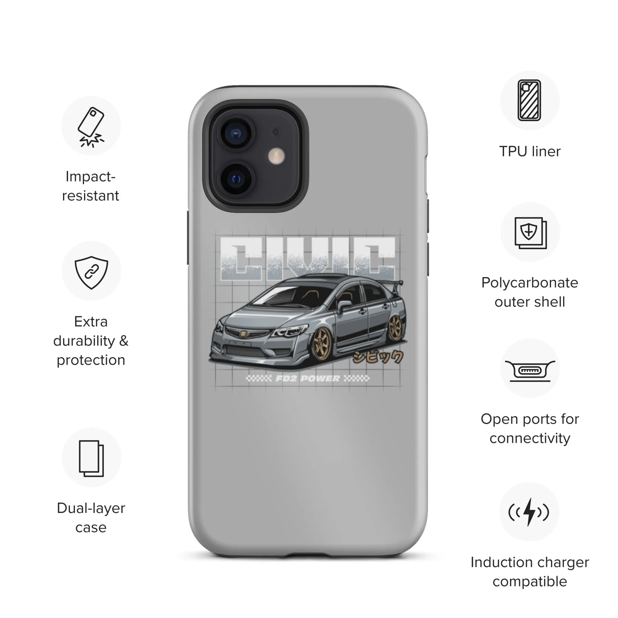 Civic FD Premium Car Culture iPhone Case