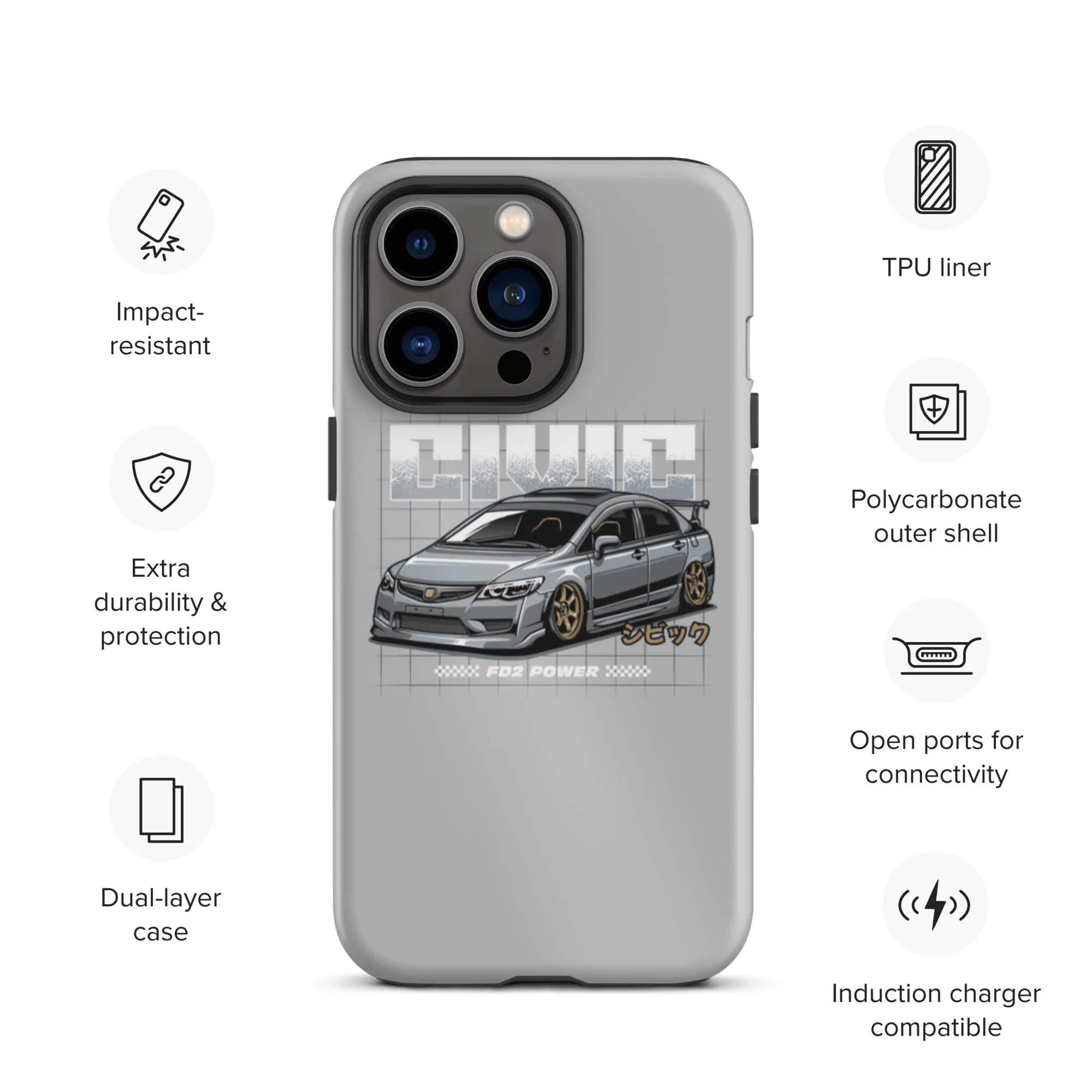 Civic FD Premium Car Culture iPhone Case