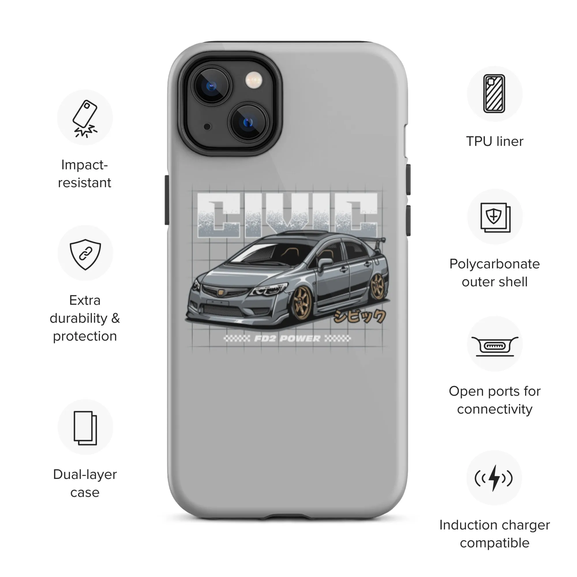 Civic FD Premium Car Culture iPhone Case