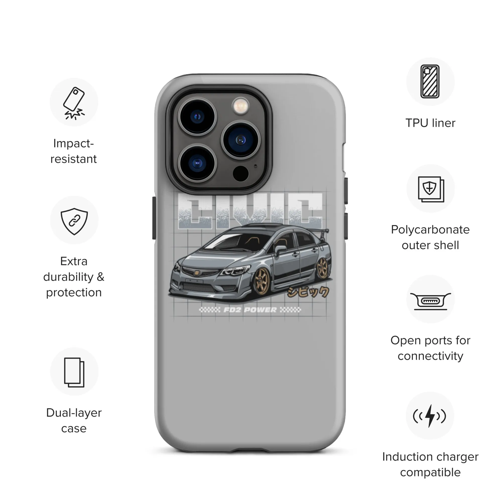 Civic FD Premium Car Culture iPhone Case