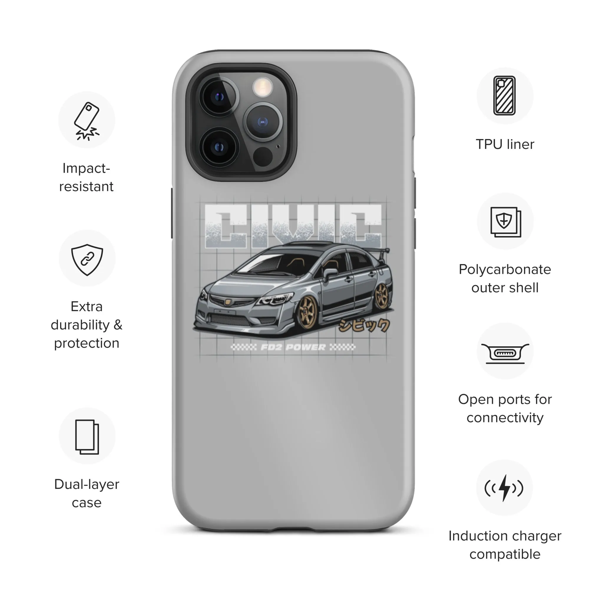 Civic FD Premium Car Culture iPhone Case