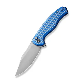 Civivi Stormhowl Folding Knife 3.3in Nitro-V Steel Blade Milled Blue Aluminum Handles - C23040B-2