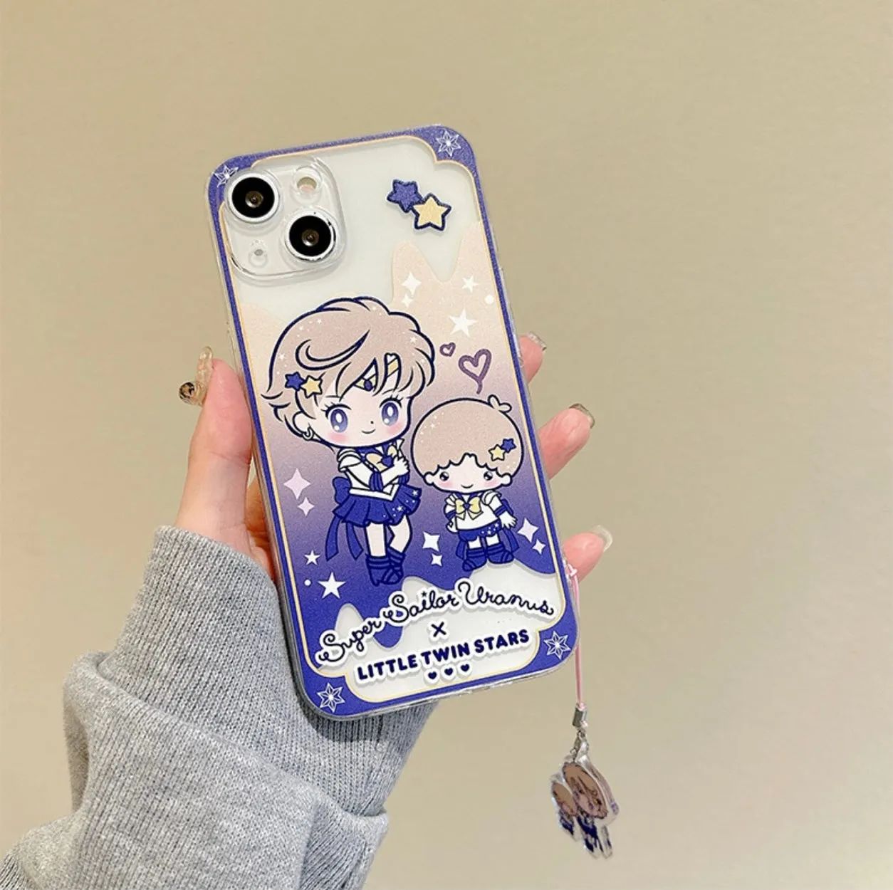 Clean Japanese Cartoon Sailor Girl X Little Twin Stars Piano PC iPhone Case 6 7 8 PLUS SE2 XS XR X 11 12 13 14 15 Pro Promax 12mini 13mini