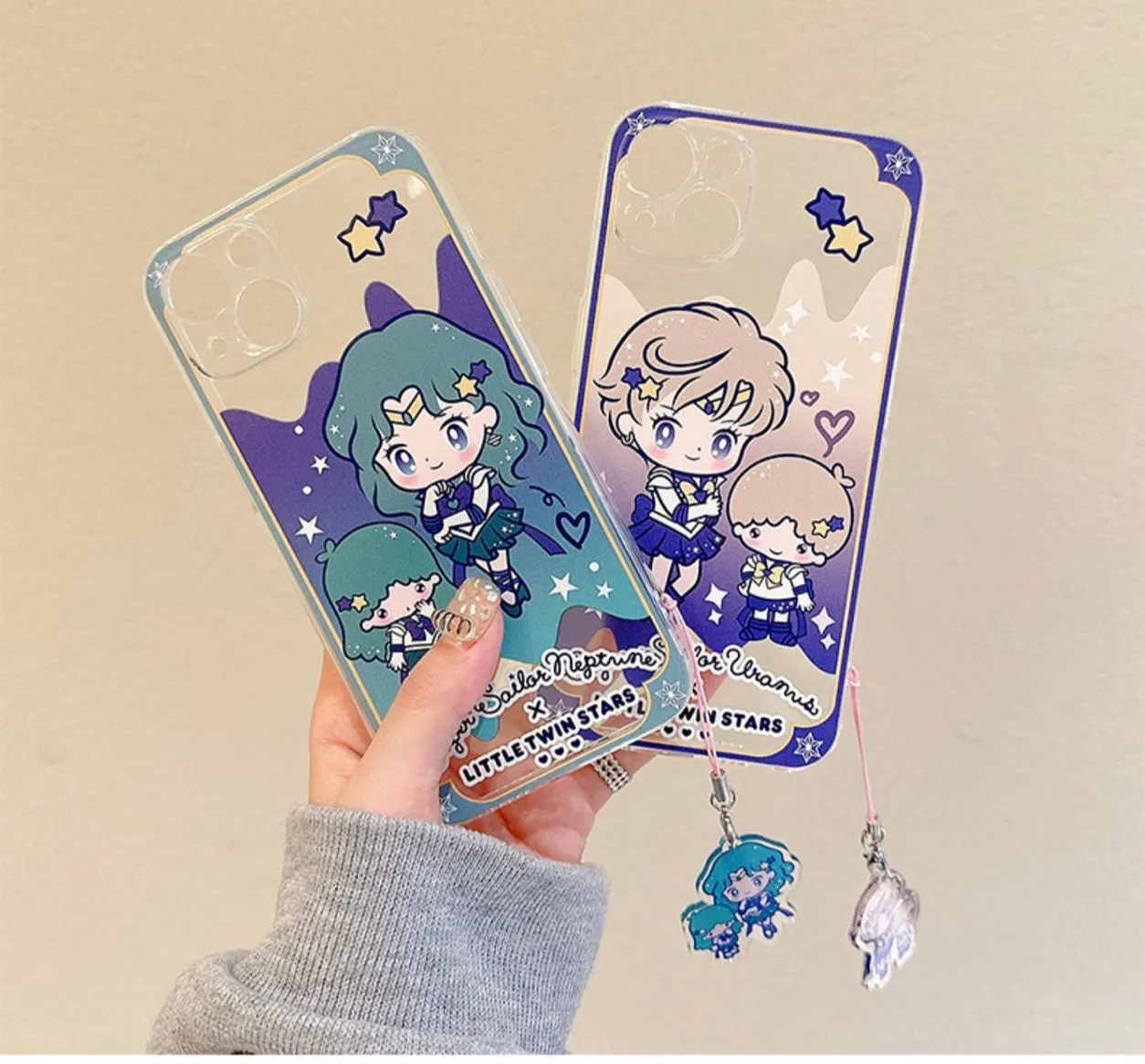 Clean Japanese Cartoon Sailor Girl X Little Twin Stars Piano PC iPhone Case 6 7 8 PLUS SE2 XS XR X 11 12 13 14 15 Pro Promax 12mini 13mini