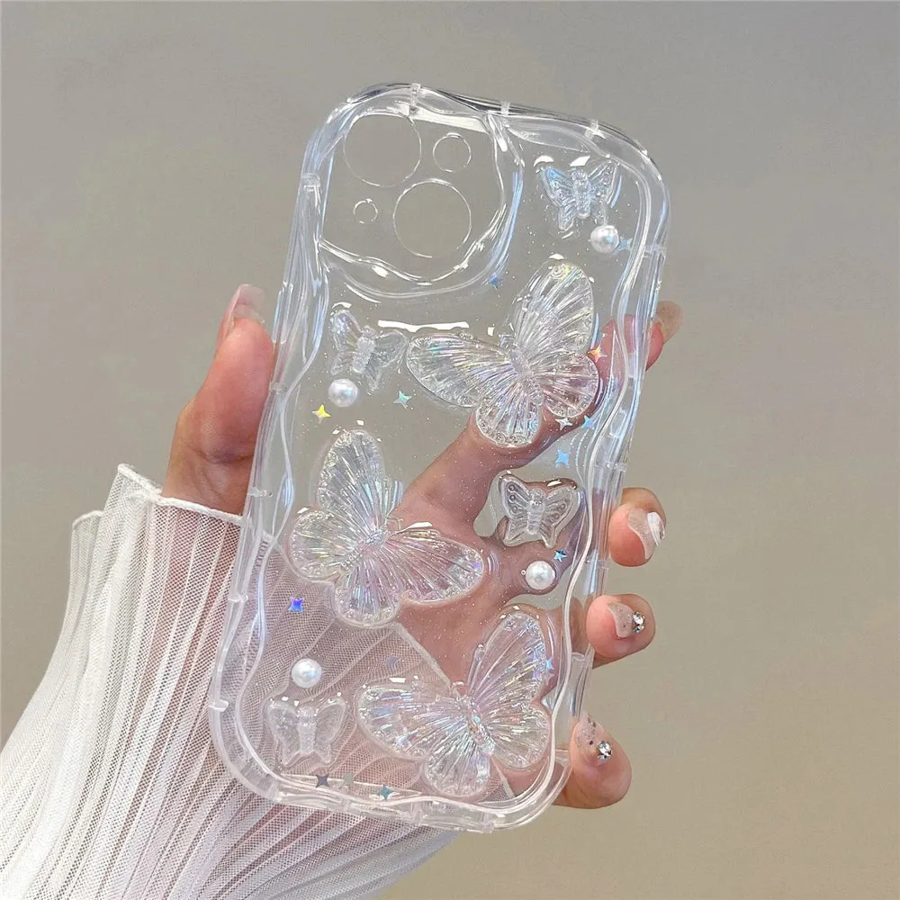 Clear Cystal Butterfly iPhone Case