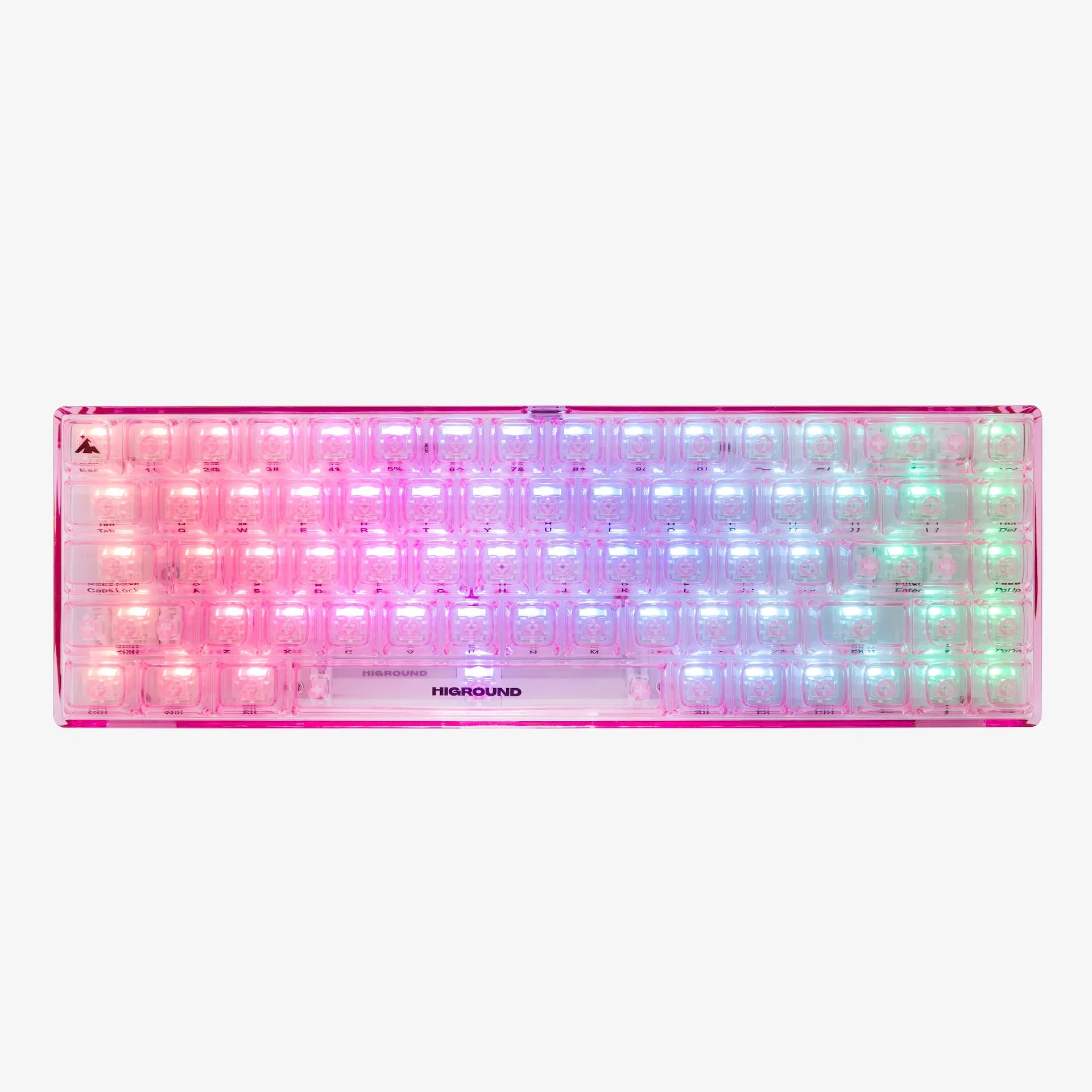 CLEAR ROSE QUARTZ Base 65 Keyboard (Silent Glacier Switch)