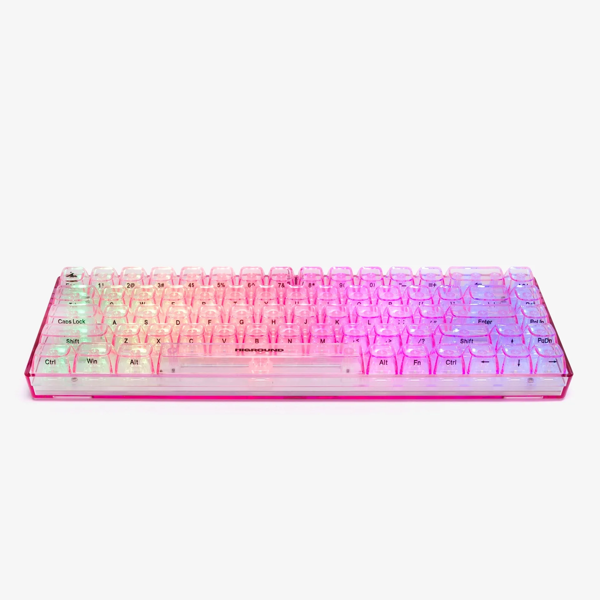 CLEAR ROSE QUARTZ Base 65 Keyboard (Silent Glacier Switch)