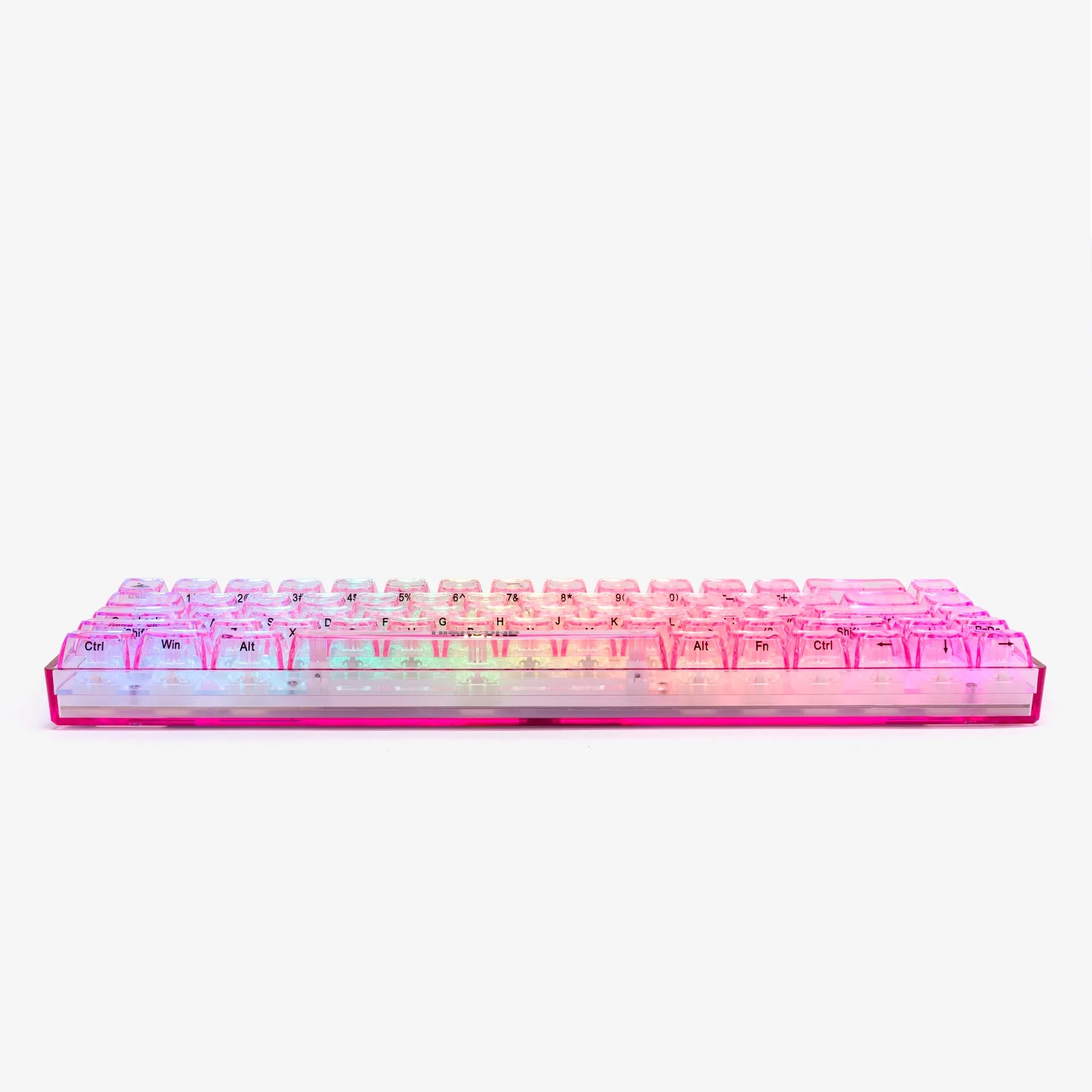 CLEAR ROSE QUARTZ Base 65 Keyboard (Silent Glacier Switch)