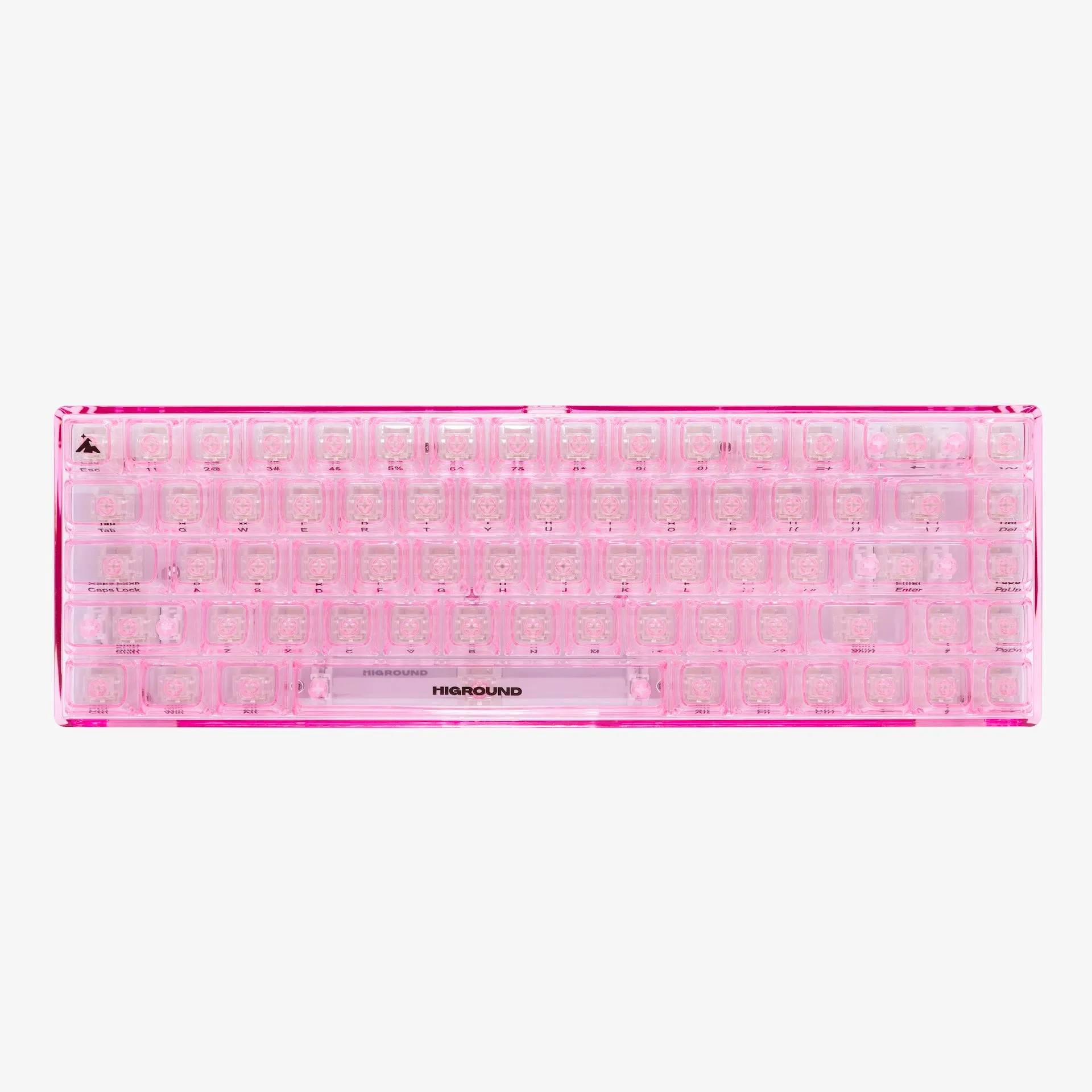 CLEAR ROSE QUARTZ Base 65 Keyboard (Silent Glacier Switch)