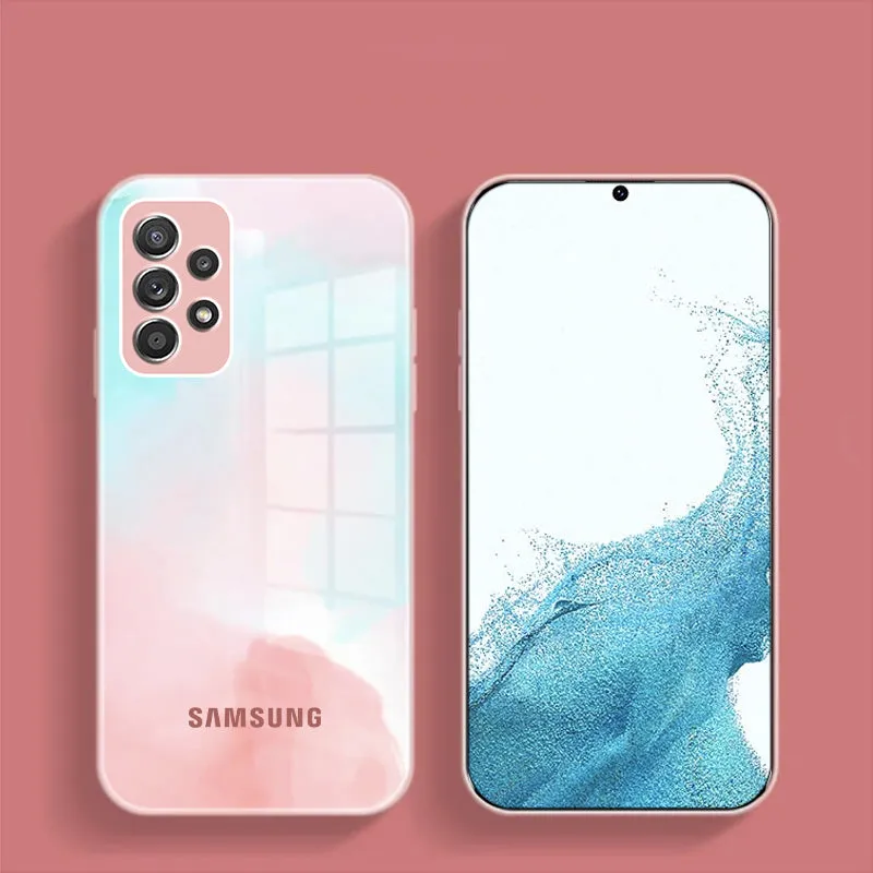 Colorful Wave Glass Phone Case - Samsung