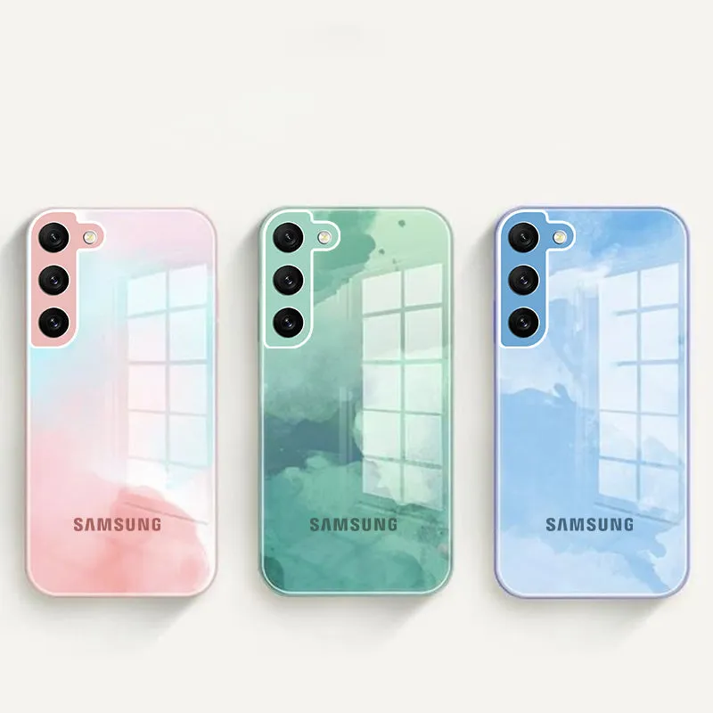 Colorful Wave Glass Phone Case - Samsung