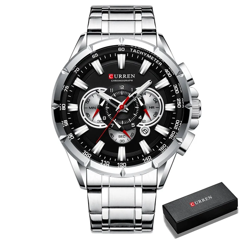 CURREN Men’s Waterproof Luxury Chronograph Quartz Wristwatch