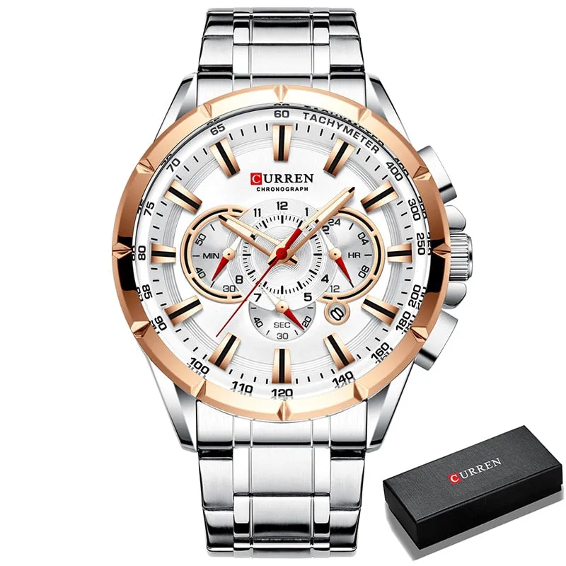 CURREN Men’s Waterproof Luxury Chronograph Quartz Wristwatch