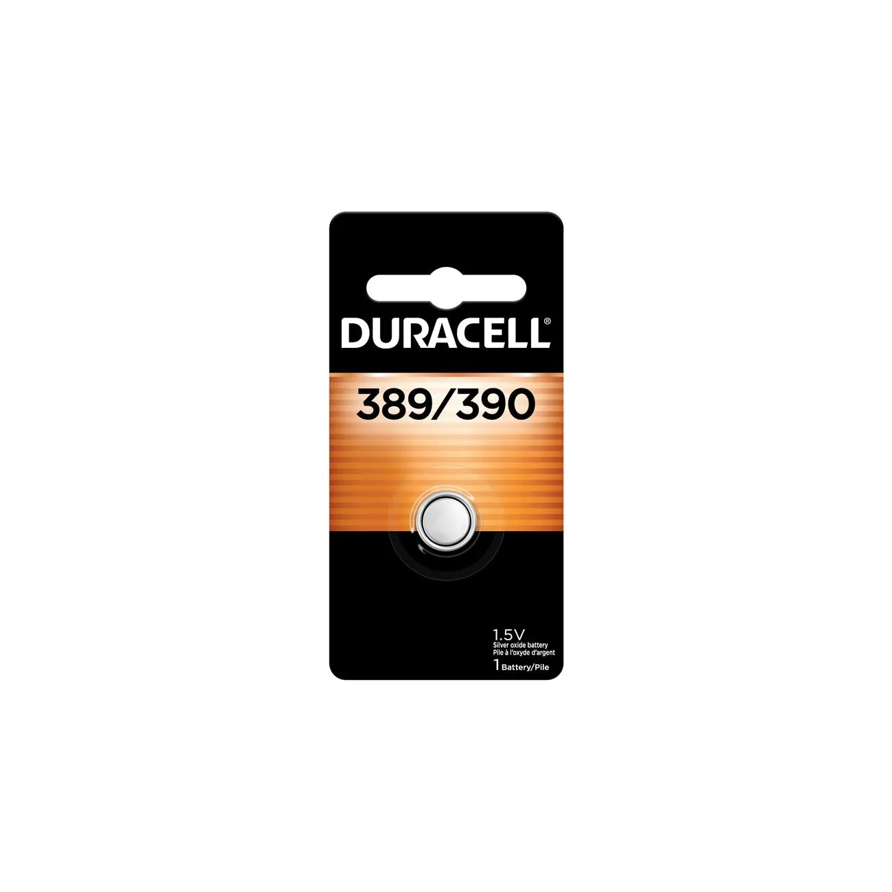 D389/390PK09 Duracell, Button Battery, 1.55 V, Silver Oxide, 1PK