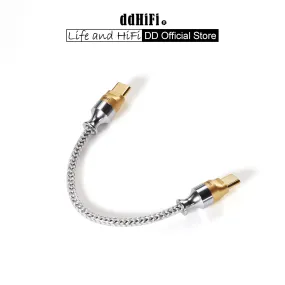 DD ddHiFi TC07S Nyx Series Silver Type-C To Type-C HiFi Audiophile USB OTG Cable (10cm/ 50cm)