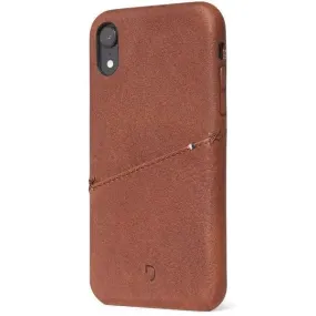 Decoded Apple iPhone XR Leather Card Back Case - Oak Brown