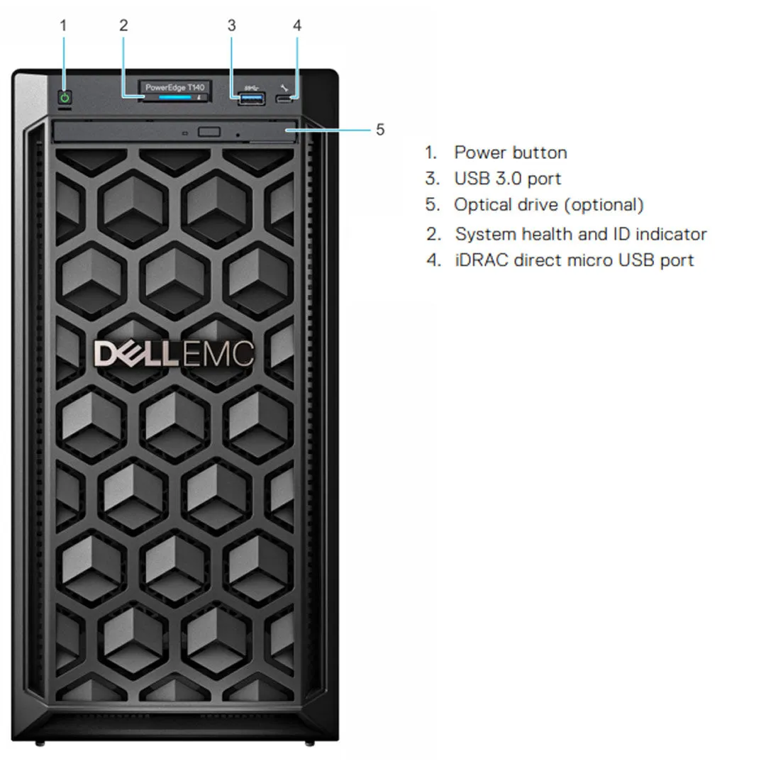 Dell PowerEdge T140 Tower Server Chassis (4x3.5")