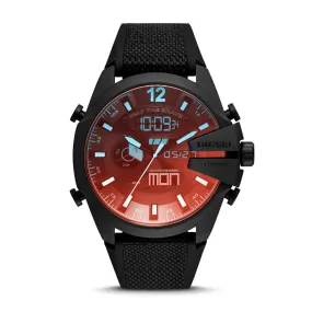 Diesel Mega Chief Analog-Digital Black Nylon and Silicone Watch DZ4548