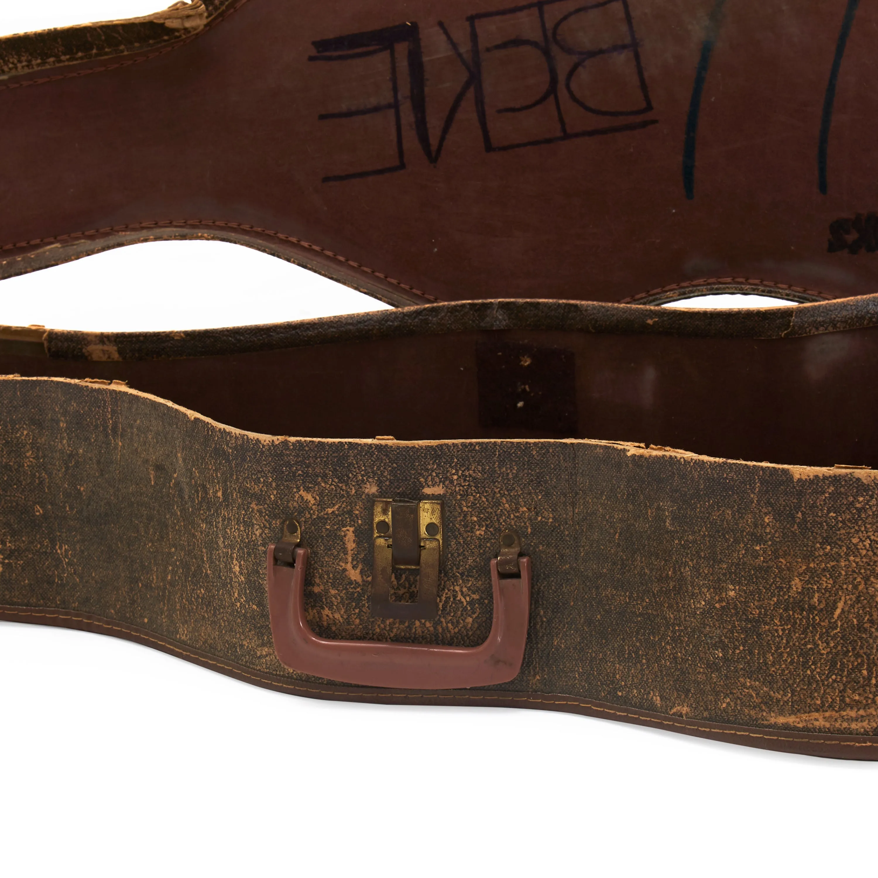 Distressed Brown Leather Guitar Case