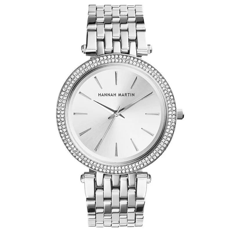 Double Row Rhinestone Frame Women's Watch