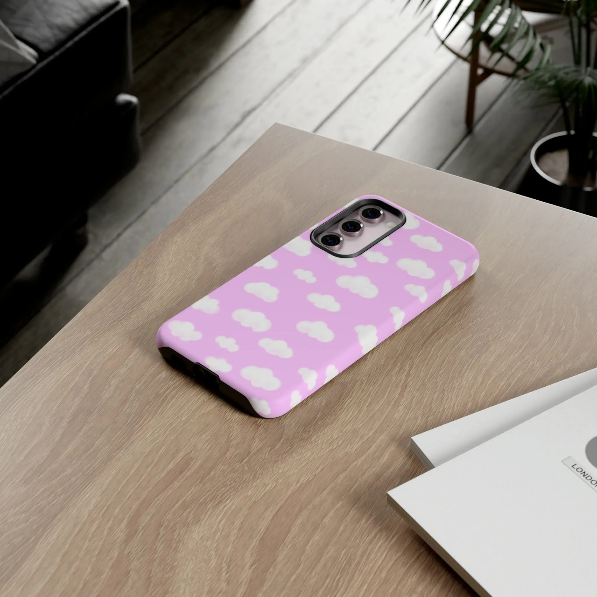 Dreamy Clouds Tough Phone Case (Taffy Pink)