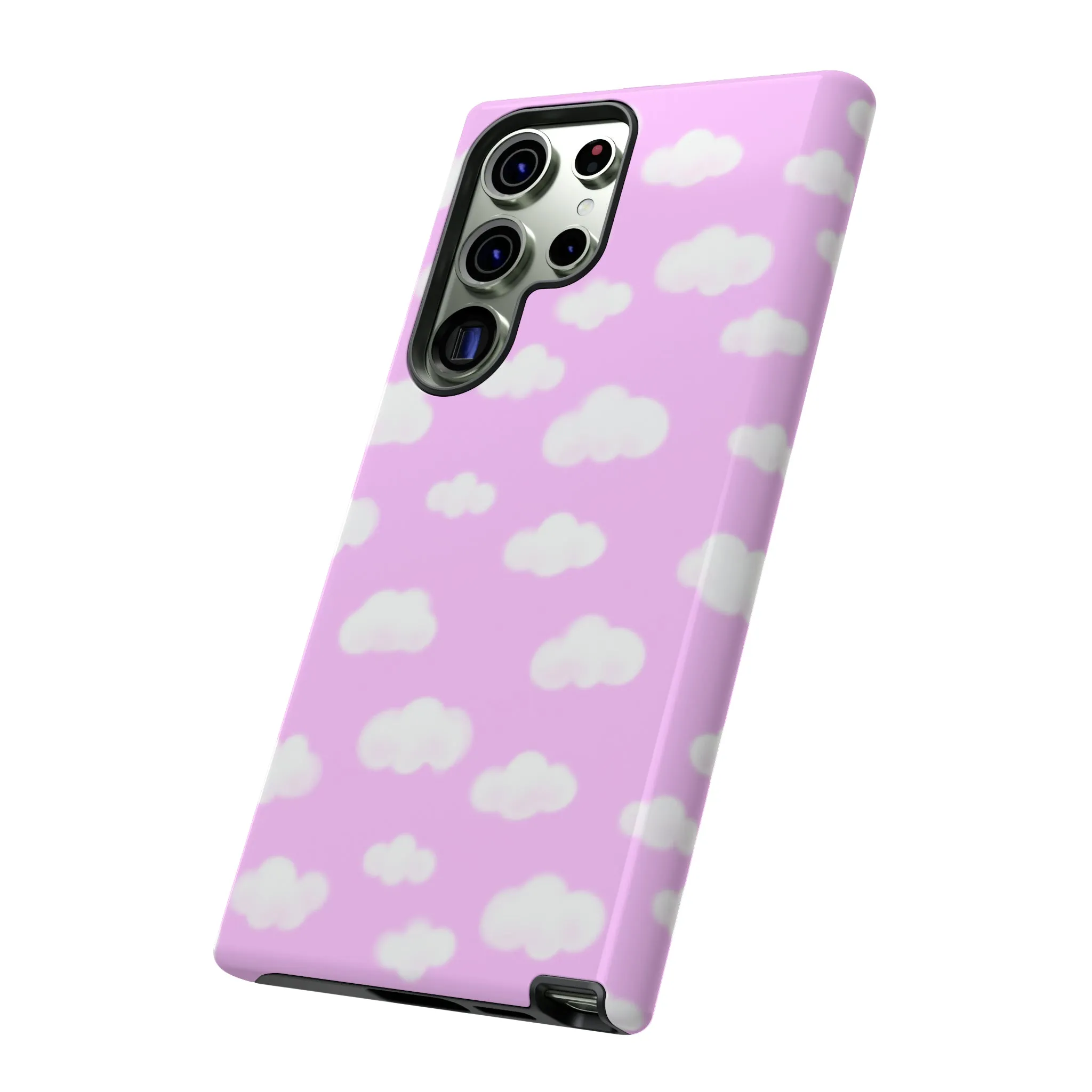 Dreamy Clouds Tough Phone Case (Taffy Pink)