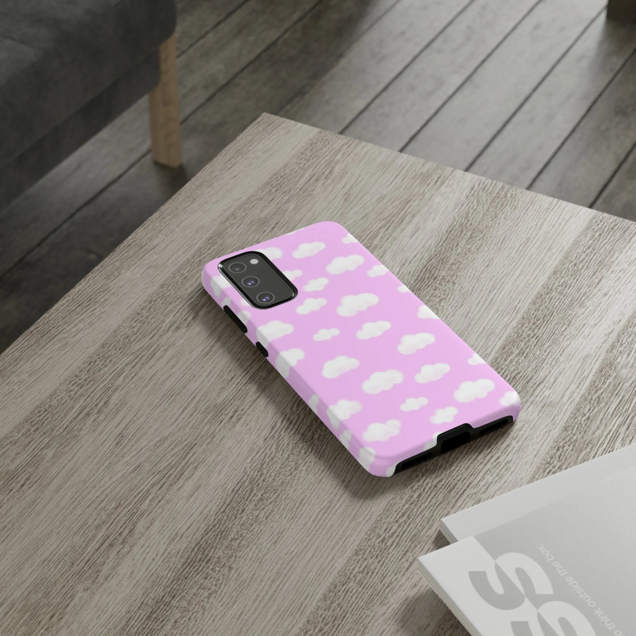 Dreamy Clouds Tough Phone Case (Taffy Pink)