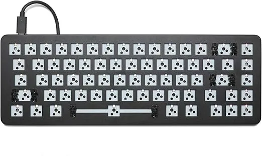 Drop ALT Mechanical Keyboard  65% (67 Key) Gaming Keyboard, Hot-Swap Switches, Programmable Macros, RGB LED Backlighting, USB-C, Doubleshot PBT, Aluminum Frame (Barebones, Black)