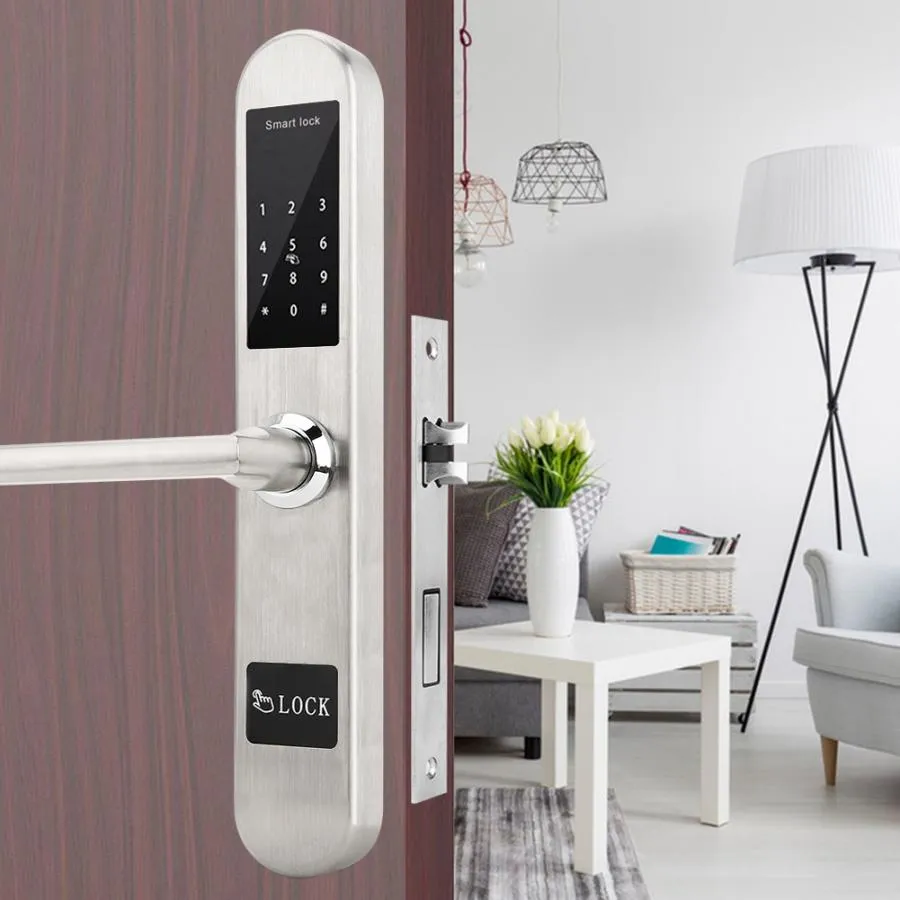 Electronic Intelligent Lock Touch Screen Keypad Digital Password IC Card Unlock Door Lock smart lock