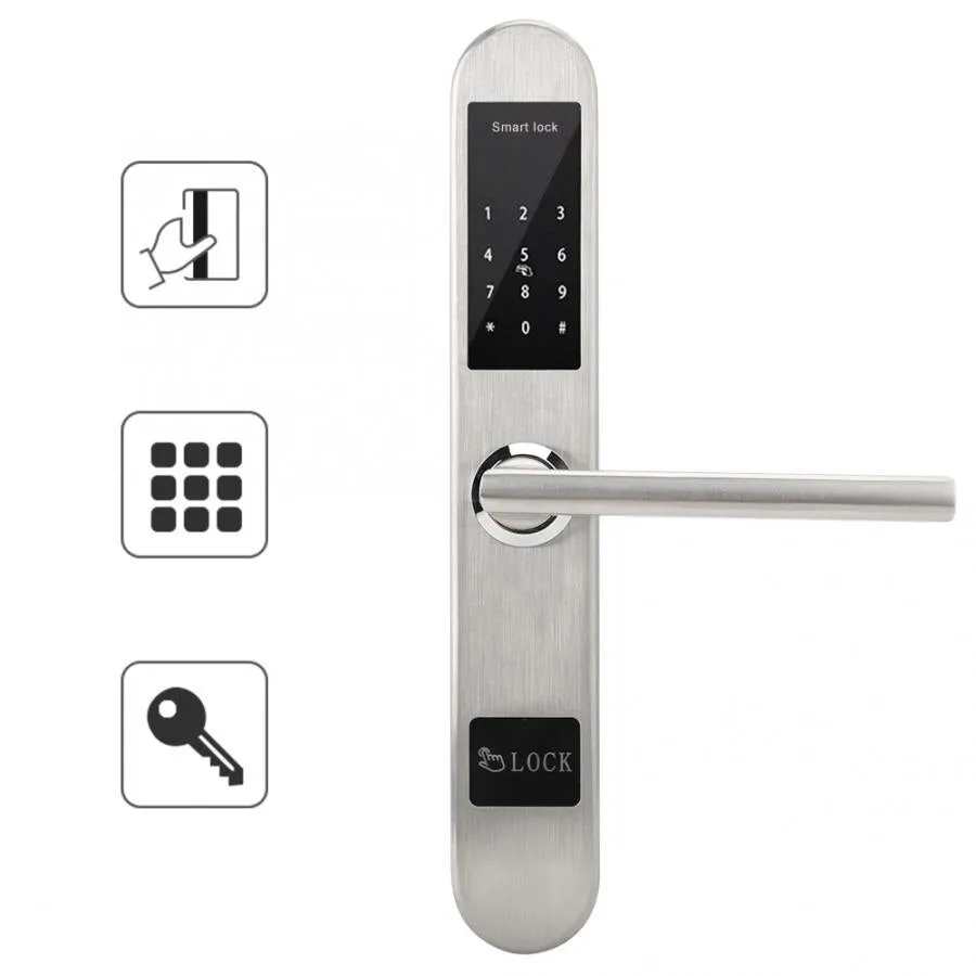 Electronic Intelligent Lock Touch Screen Keypad Digital Password IC Card Unlock Door Lock smart lock