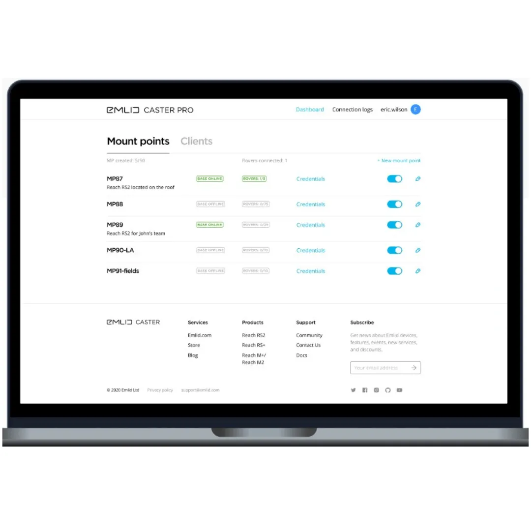 Emlid Caster Pro Cloud Service